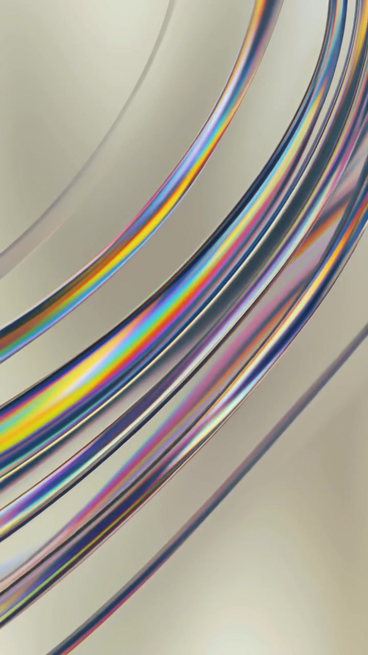 Abstract Iridescent Rainbow Lines Flowing Seamlessly