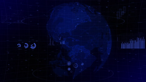 cinematográfico globo digital giratorio de video de fondo muestra el zoom en el país de jamaica