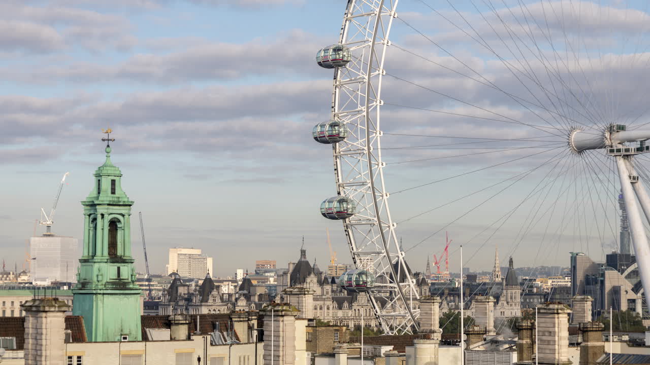 лондонский глаз и горизонт, лондон, англия