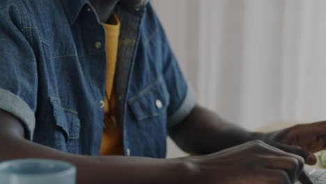 man working on a laptop