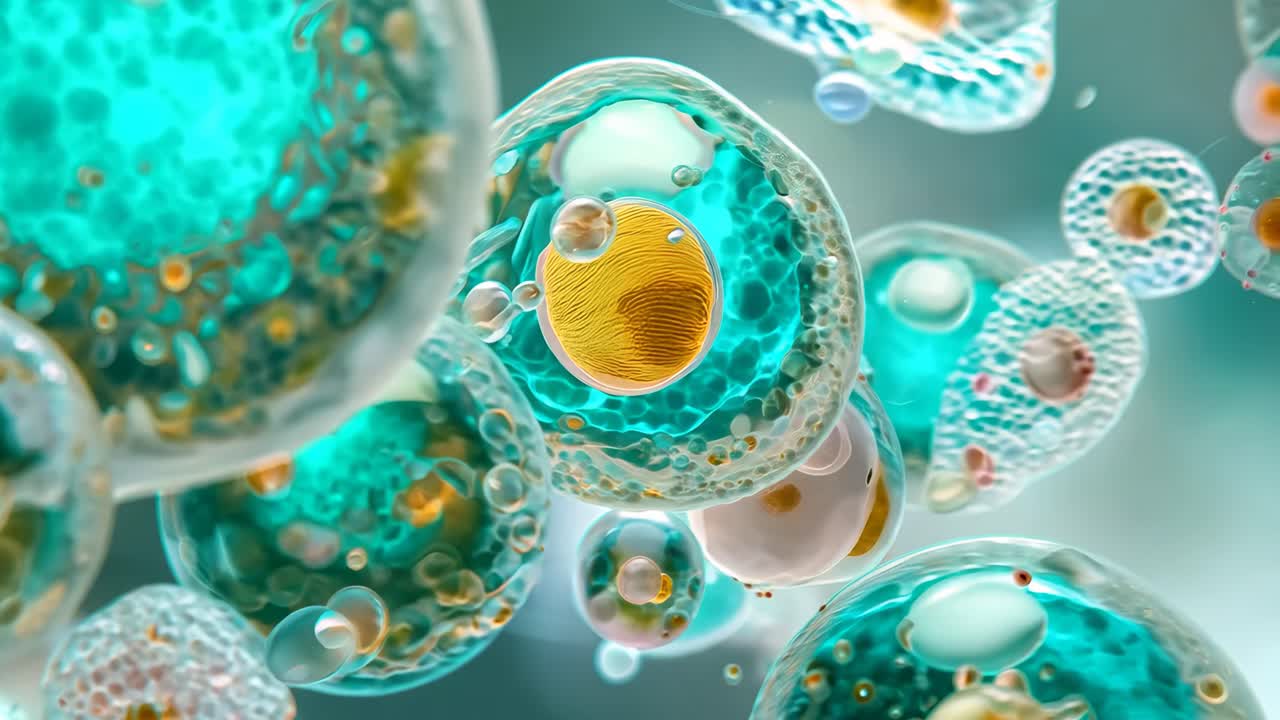 A close up of a bunch of colorful jellyfish. The jellyfish are all different colors and sizes, and they are all clustered together. The image has a vibrant and lively feel to it