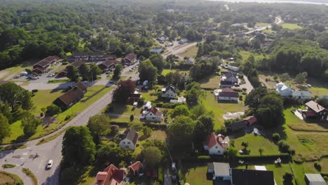 aerial beautiful footage over the picturesque village called sturko, located in karlskrona sweden-13