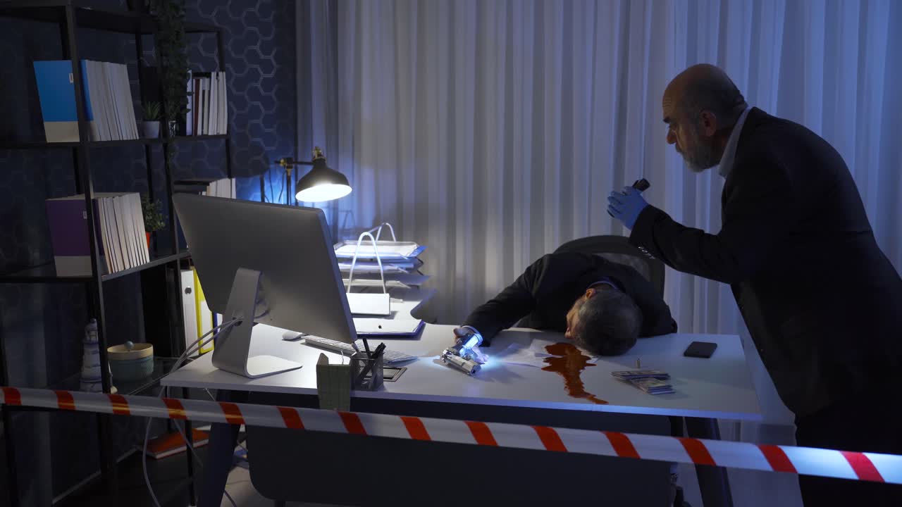 사무실에서 사업가 살인 사건.