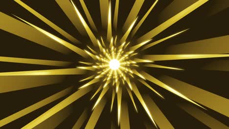 yellow animated background with sharp stripes from center looped animation