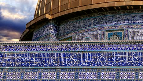 detalles de la mezquita de al-aqsa (cúpula de la roca) en la ciudad vieja de jerusalén, israel