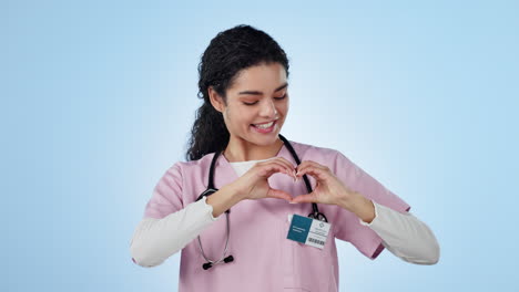 nurse, heart hands and support