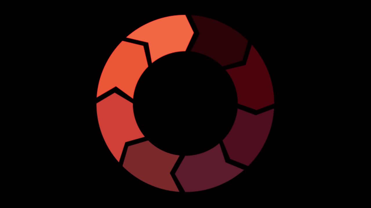 animación colorido círculo de carga aislar.