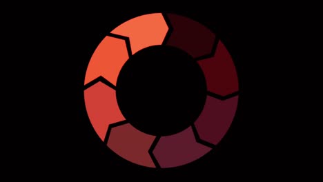 animación colorido círculo de carga aislar.