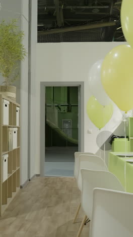 kids party room with decorations
