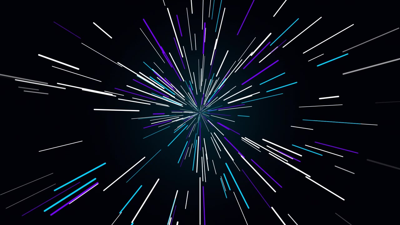 Abstract Motion Background with Glowing Light Streaks