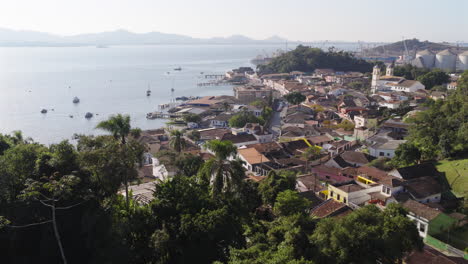 aerial view of sao francisco do sul historic coastal town in santa catarina, brazil, cultural tourism