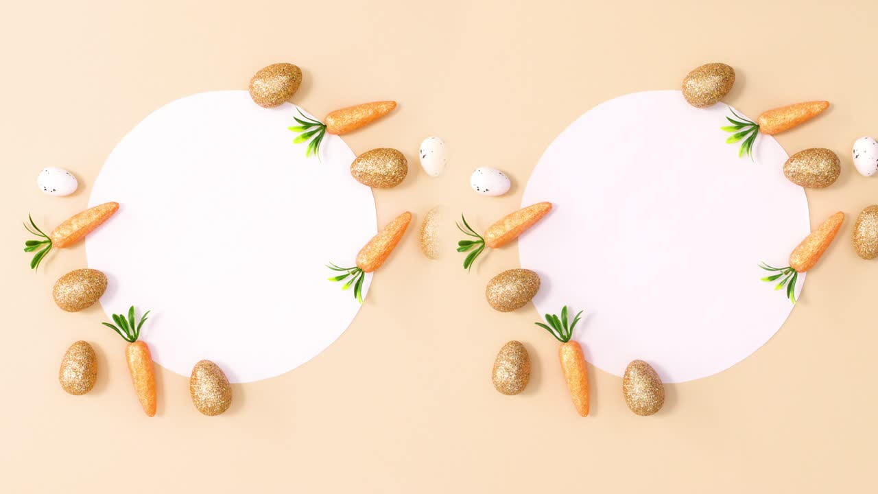 notas de papel con decoraciones de pascua en fondo beige.