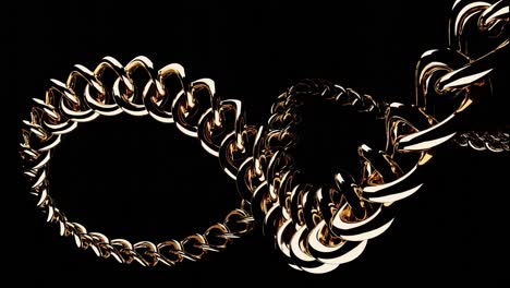 gold chain on black background