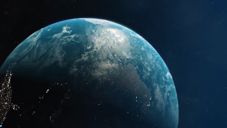 cinematic style realistic planet earth reveal