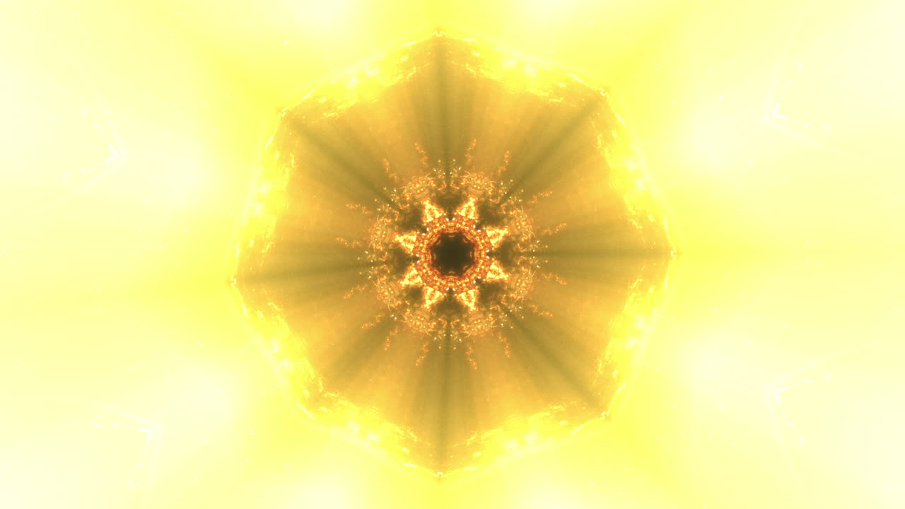 Abstract rossette-like kaleidoscope animated pattern