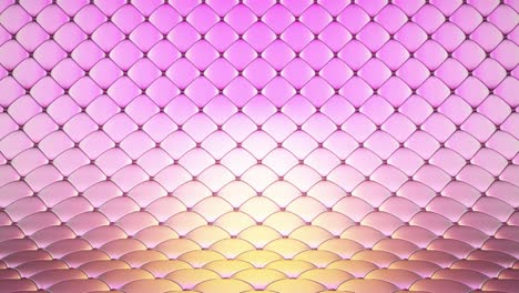 3d animation of pink quilted surface with beautiful highlights. realistic animation of high quality. looped video.