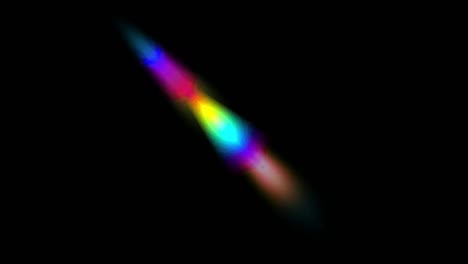 animación de fuga de luz colorida aislado en fondo negro.