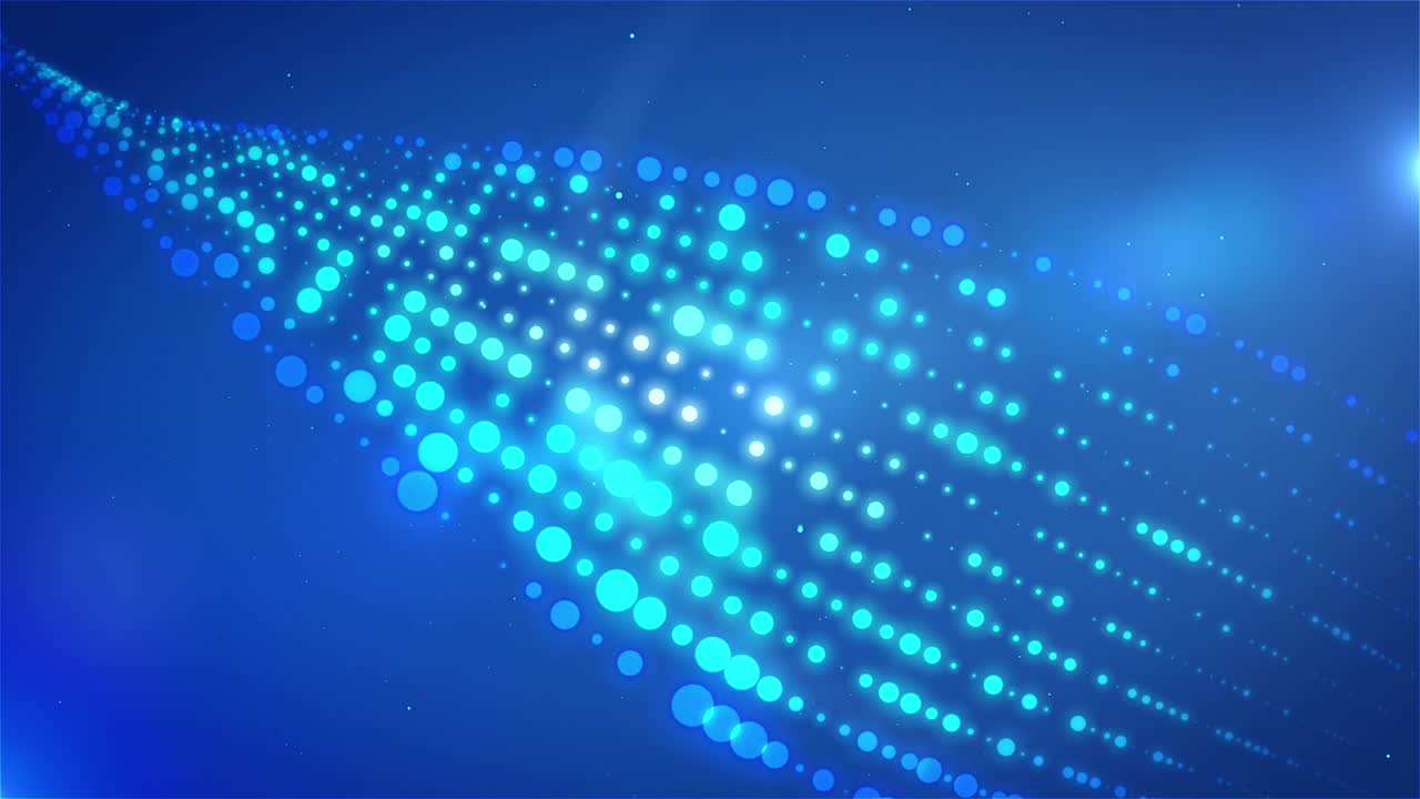 Abstract Glowing Blue Circles Background