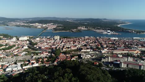 Stadt-Viana-Do-Castelo-Heiligtum-Santa-Luzia-Viana-Do-Castelo-In-Portugal