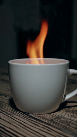 burning cup