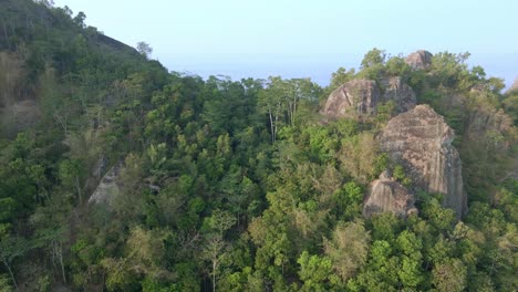 pre historic volcano of nglanggeran in wonosari yogyakarta, indonesia