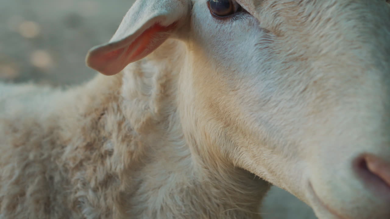 primer plano de una oveja