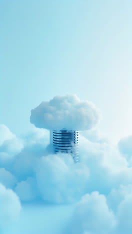 cloud computing server with ethereal clouds