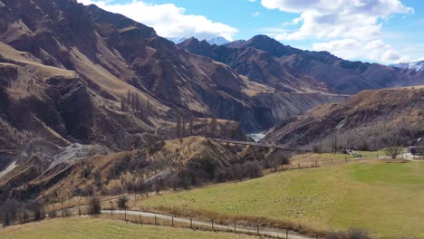 aerial over the shotover river valley near queenstown new zealand 4