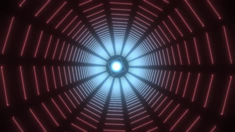 túnel de luz de neón