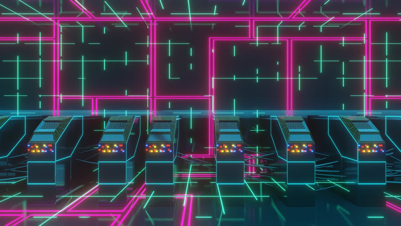 3d 렌더링 일러스트레이션 데이터 센터 및 인터넷 서버