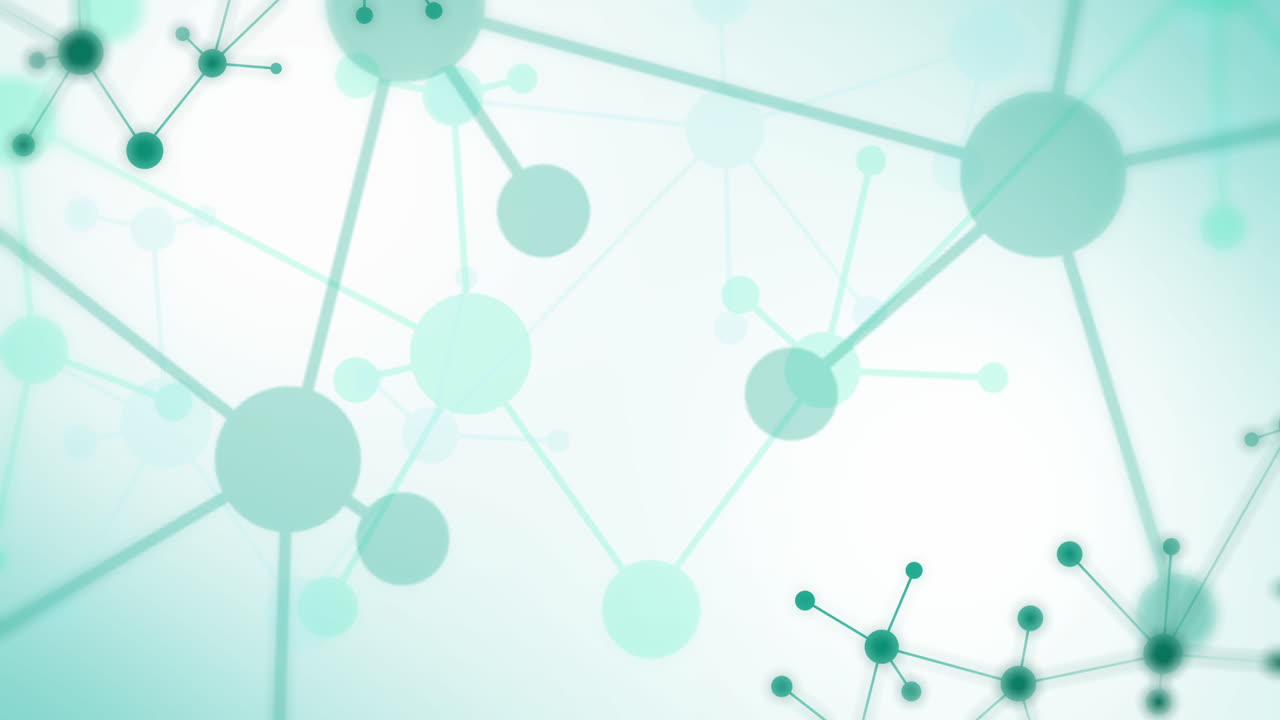 White technology and science abstract background with green line dot. Business and Connection concept. Loop animation.