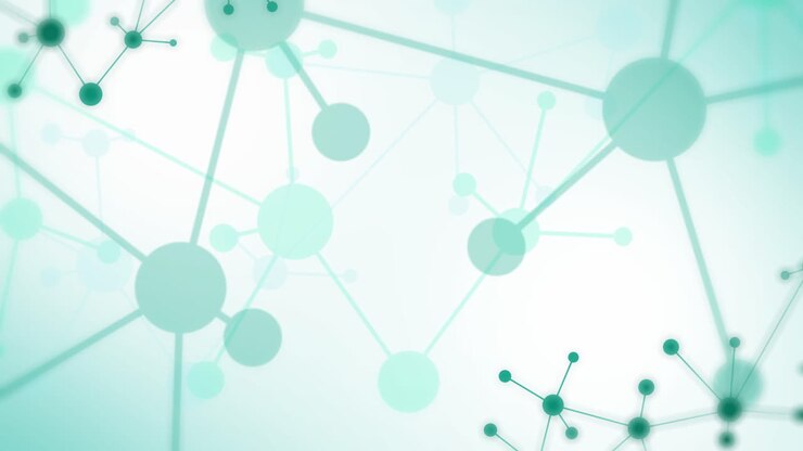 White technology and science abstract background with green line dot. Business and Connection concept. Loop animation.