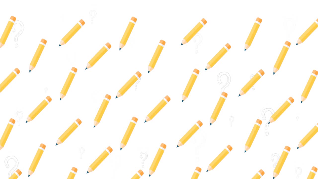 바탕에 움직이는 연필의 애니메이션