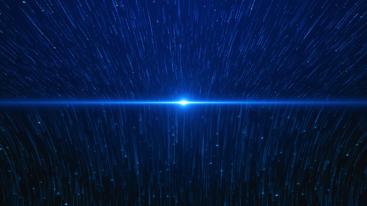 Abstract Blue Light Stream and Data Flow Background