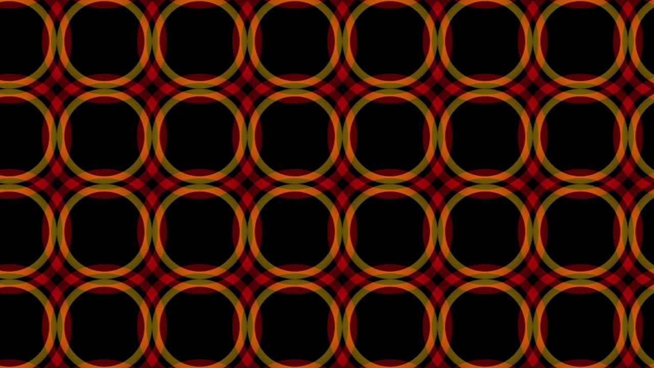 배경 또는 배경 무늬에 대한 원이 있는 다채로운 매끄러운 타일 패턴 슬라이드 애니메이션