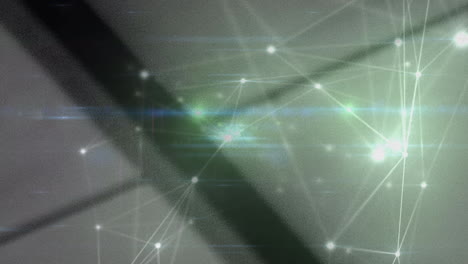 animación de redes de conexiones en interiores industriales