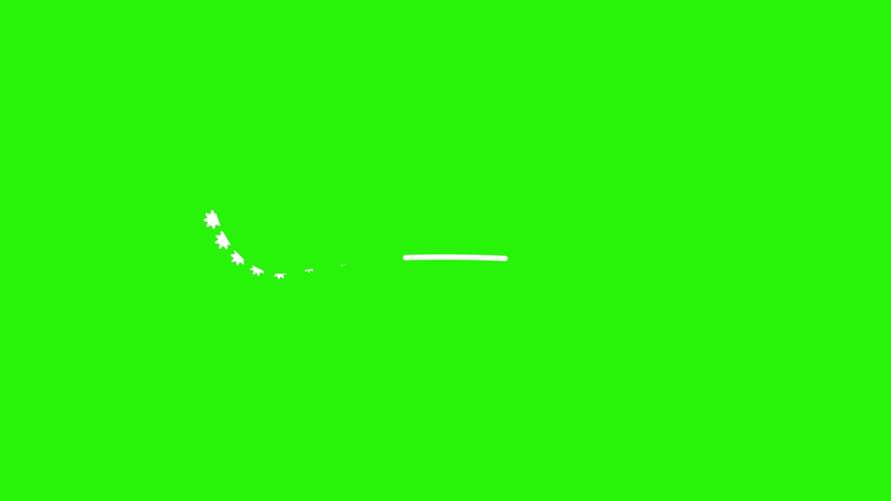 녹색 화면에 짧은 선과 모양 애니메이션 효과 요소 크로마 키