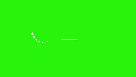 short line and shapes animation effects elements on green screen chroma key