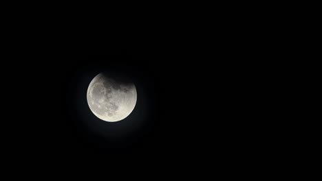 partial lunar eclipse. real time video.