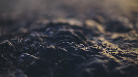 close-up view of flowing water