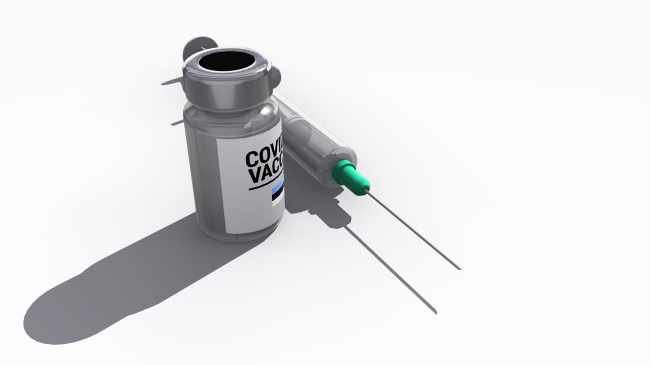 Syringe and Covid-19 Vaccine Bottle Estonia