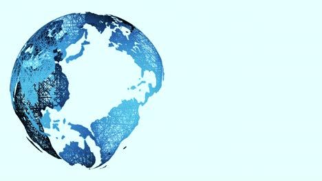 wireframe tierra mundo esfera animación stock video - concepto de noticias - bucle sin fin