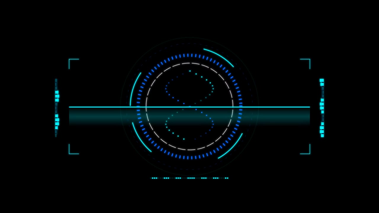 Futuristisk digital DNA-helix HUD-grænsefladeanimation