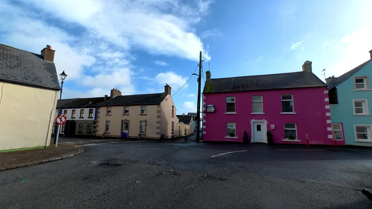 Passage East Waterford Ireland village square traditional houses and colours