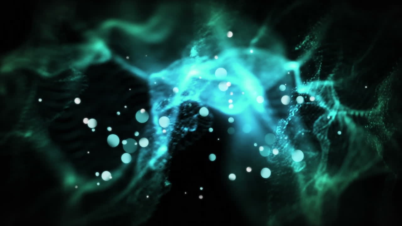 forma azul en negro con manchas