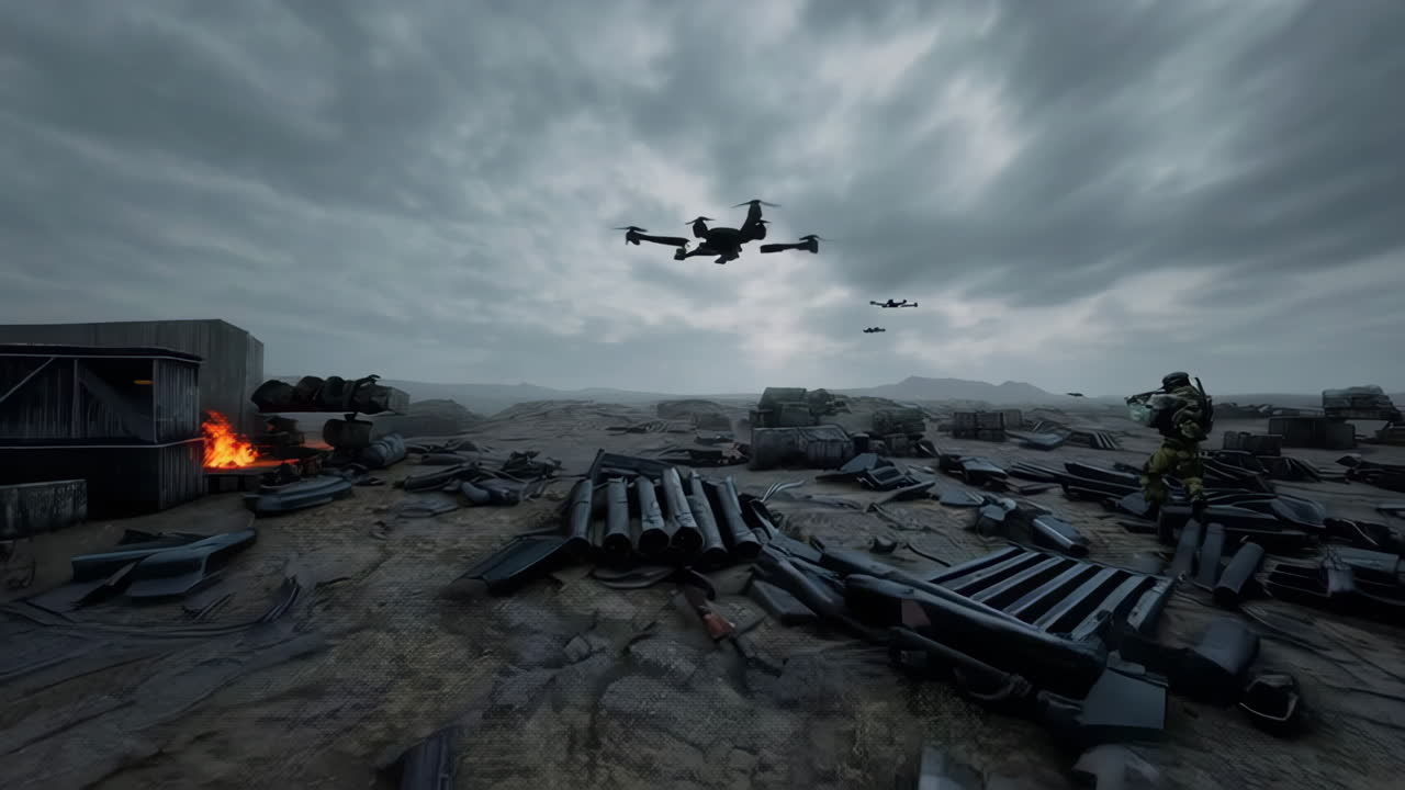 Futuristic Global Command Center with Digital Map Displays