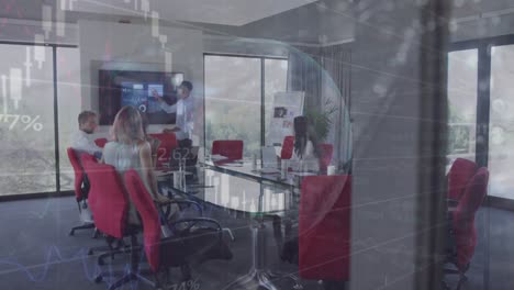 animación de las estadísticas y el procesamiento de datos sobre diversos empresarios