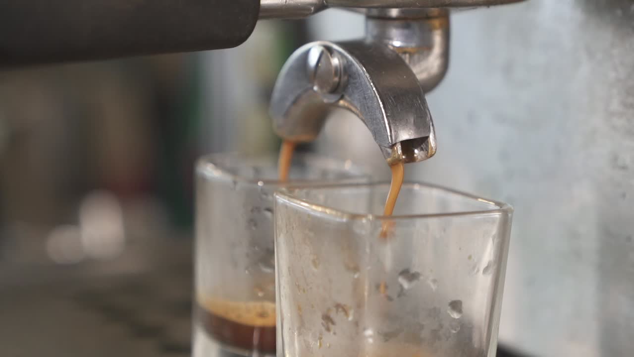 Coffee Pouring From Espresso Machine 60p