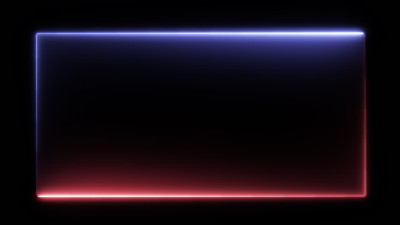 Cadre néon lumineux – Boucle de rectangle abstraite