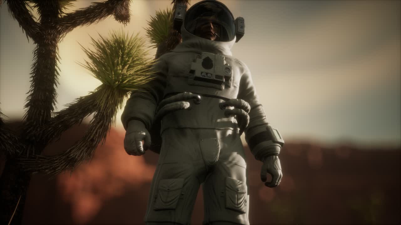 Astronaut i Nevadas høje ørken
